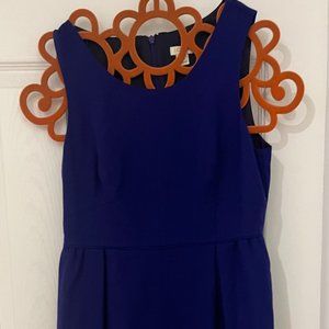 J. Crew Royal Purple Sleeveless Round Neck Dress